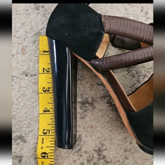 L.A.M.B Gwen Stefani Black And Brown Suede Hortensia Heel 7 - Picture 11 of 11